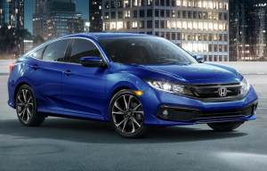 Blue Metallic Honda Civic