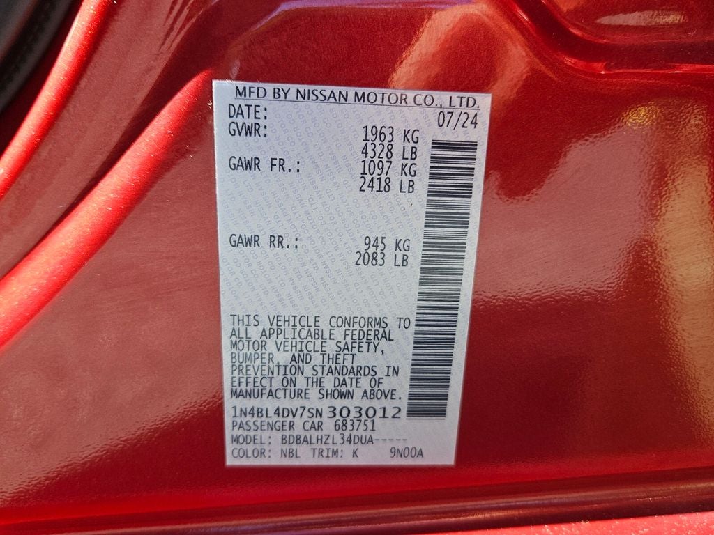 2025 Nissan Altima SV FWD