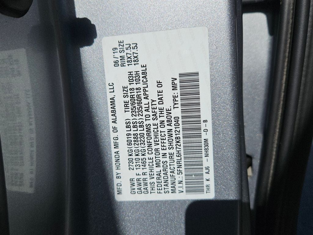 2019 Honda Odyssey EX-L