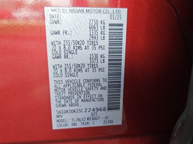 2025 Nissan Pathfinder Platinum