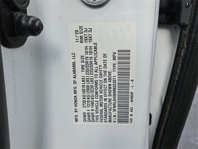 2021 Honda Odyssey Touring