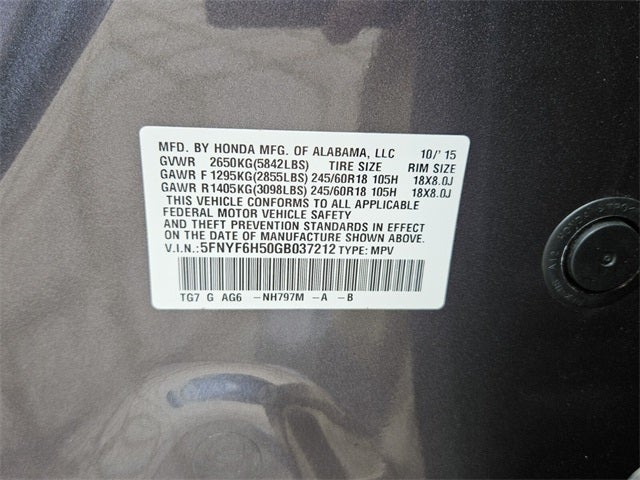 2016 Honda Pilot EX-L