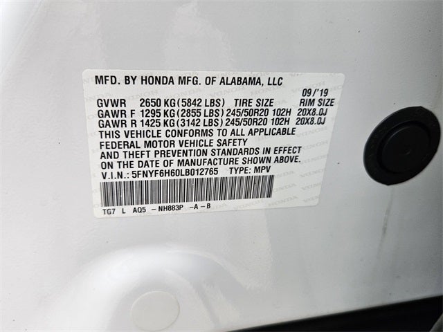 2020 Honda Pilot Touring 7 Passenger