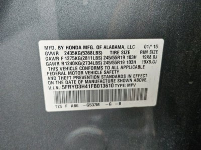 2015 Acura MDX 3.5L Technology Package