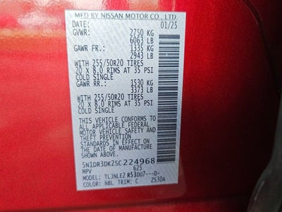 2025 Nissan Pathfinder Platinum