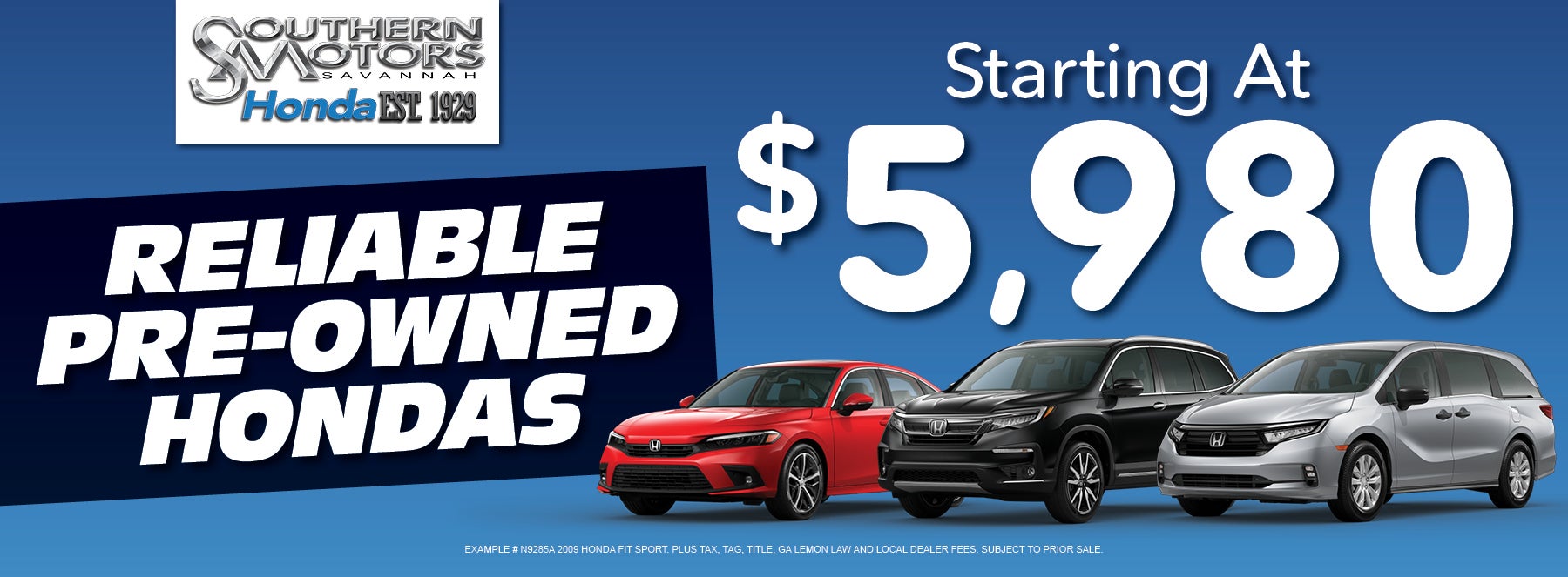 Reliable Pre-Owned Hondas